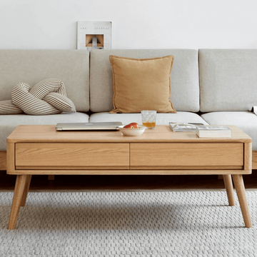 39-Inch Rectangular Solid Wood Coffee Table with Lift Top and Multifunctional Design